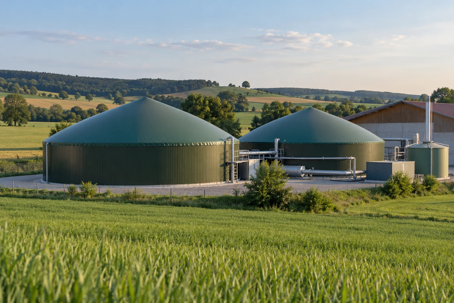Biogasanlage der Nessetalmilch in Goldbach